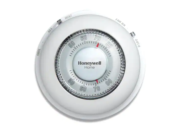 Round Non-Programmable Thermostat with 1H/1C Single Stage Heating and Cooling