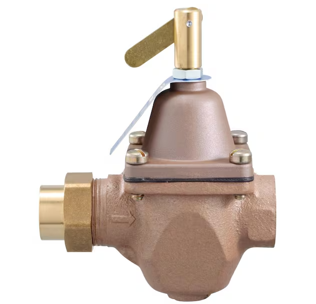 Watts 1/2 in. High Capacity Water Feed Regulator, Union Solder Inlet Connection
