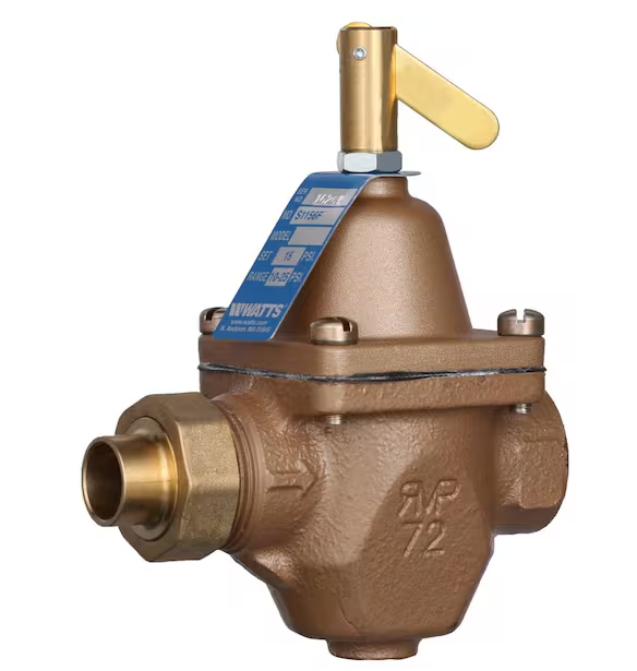 Watts 1/2 in. High Capacity Water Feed Regulator, Union Solder Inlet Connection