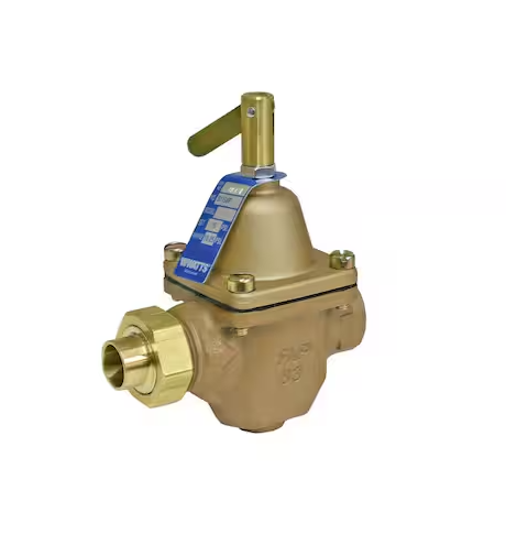 Watts 1/2 in. High Capacity Water Feed Regulator, Union Solder Inlet Connection