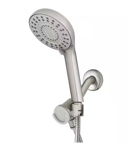 8-Spray Wall Mount Magnet Assist Multi Height Handheld Shower Head 1.8 GPM in Brushed Nickel