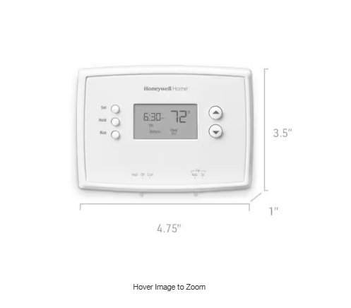 Honeywell Home  1-Week Programmable Thermostat with Digital Display