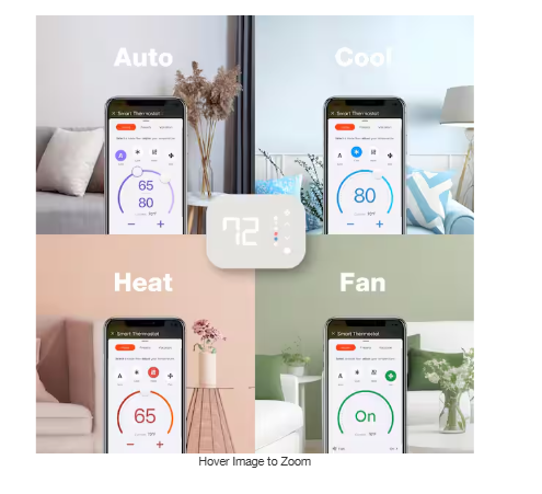 Hubspace Wi-Fi and Bluetooth  nabled Smart Programmable Thermostat with Schedules Powered