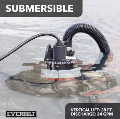 Everbilt 1/4 hp Submersible Pool Cover Pump