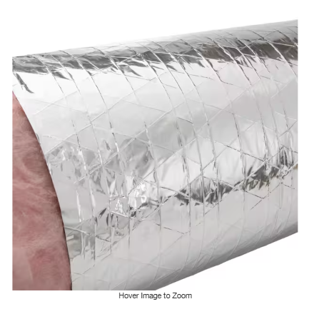 Everbilt 6 in. x 25 ft. R6 Insulated Flexible Duct Silver Jacket