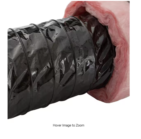 Everbilt 6 in. x 25 ft. R6 Insulated Flexible Duct Silver Jacket