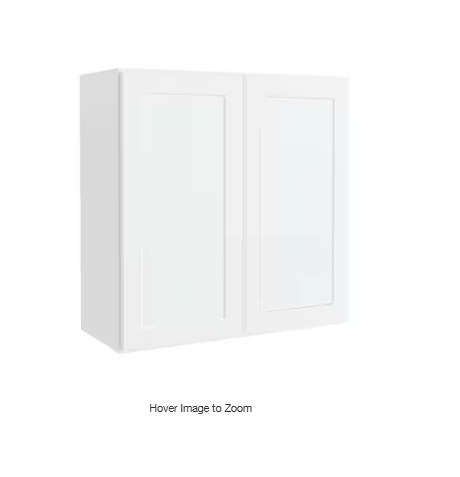 Courtland 30 in. W x 12 in. D x 30 in. H Assembled Shaker Wall Kitchen Cabinet in Polar White