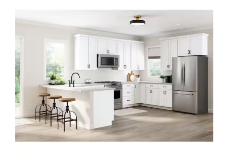 Courtland 30 in. W x 12 in. D x 30 in. H Assembled Shaker Wall Kitchen Cabinet in Polar White