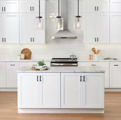 Hampton Bay Avondale 36 in. W x 24 in. D x 34.5 in. H Ready to Assemble Plywood Shaker Drawer Base Kitchen Cabinet in Alpine White
