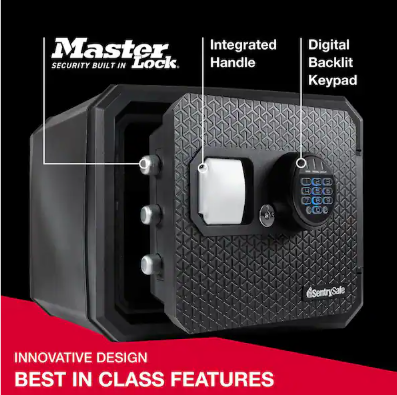 SentrySafe 0.81 cu. ft. Waterproof and Fireproof Safe for Home with Digital Keypad, Interior Light and Override Keys