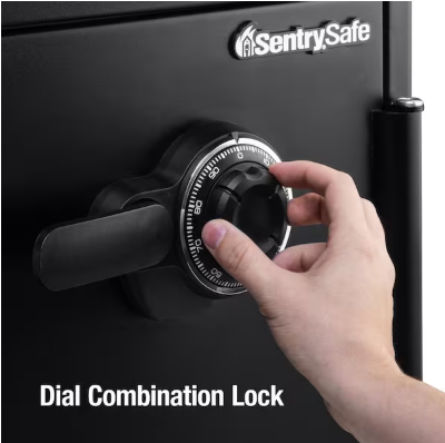 1.2 cu. ft. Fireproof & Waterproof Safe with Dial Combination Lock