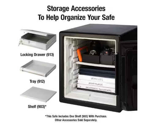 1.2 cu. ft. Fireproof & Waterproof Safe with Dial Combination Lock