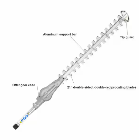 ECHO 21 in. Mid-Reach Hedge Trimmer Attachment for ECHO Gas or Battery Pro Attachment Series