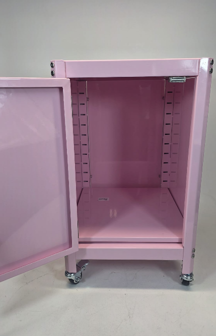 Dorm Metal Rolling Locker Storage Cabinet with Lock, Pink - Room Essentials