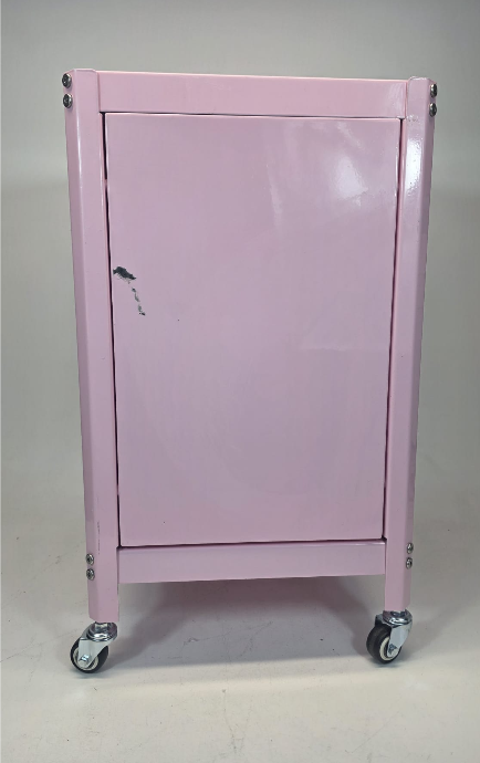 Dorm Metal Rolling Locker Storage Cabinet with Lock, Pink - Room Essentials