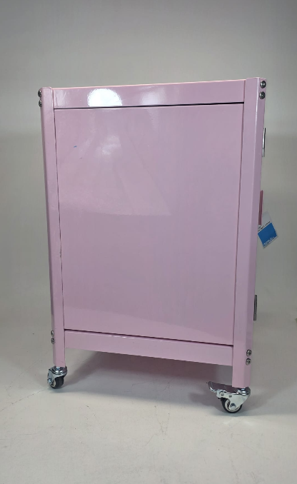 Dorm Metal Rolling Locker Storage Cabinet with Lock, Pink - Room Essentials