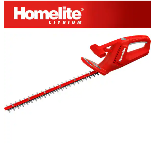 HOMHT20 12V Lithium 18 in. Cordless Hedge Trimmer with Internal 2.5 Ah Battery and Charger