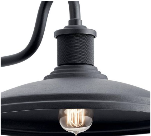 Allenbury 9 in. 1-Light Textured Black Outdoor Hardwired Barn Sconce with No Bulbs Included (1-Pack)