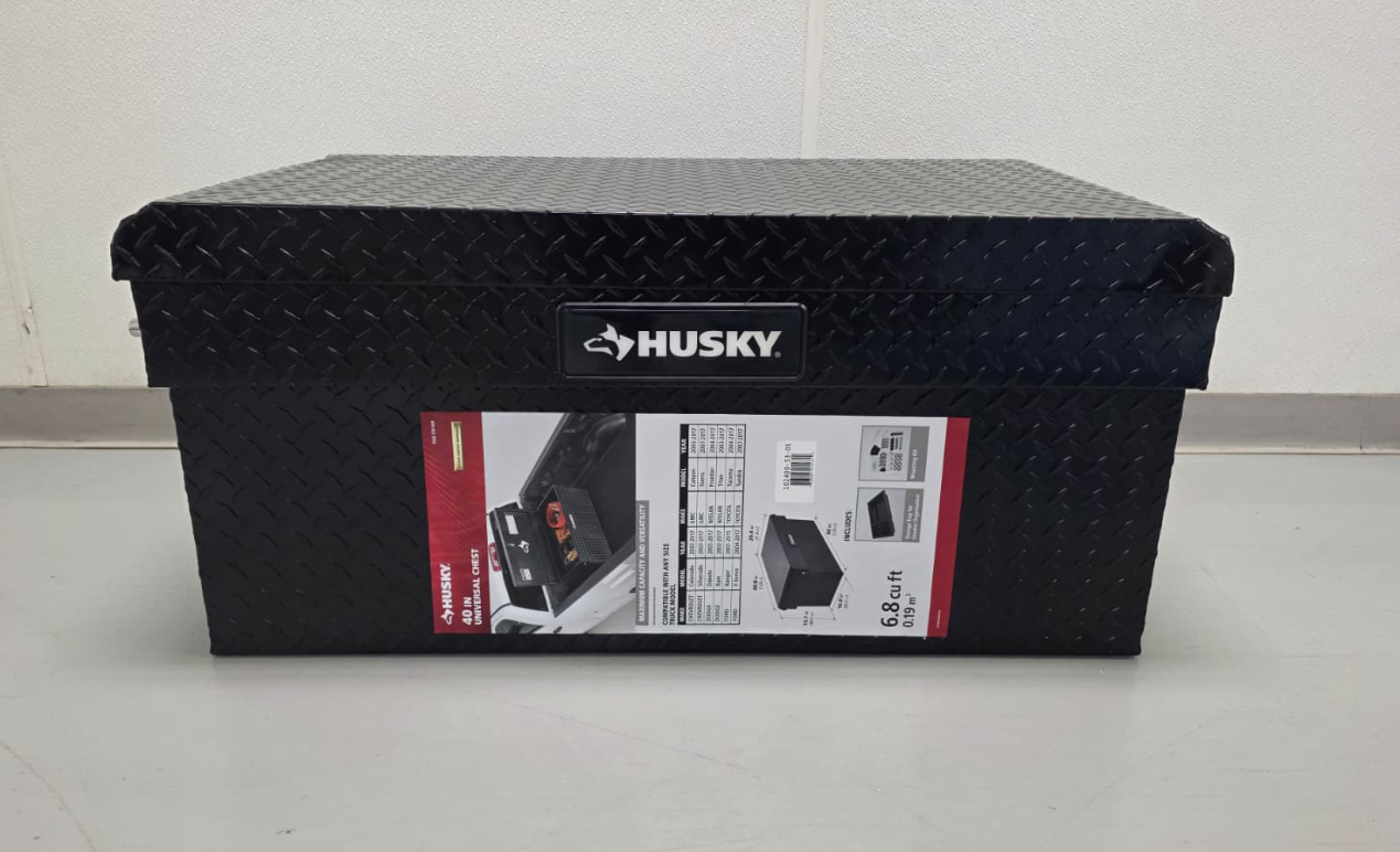 Husky Chest Truck Tool Box in Aluminum 40.8 in. Full Size Matte Black