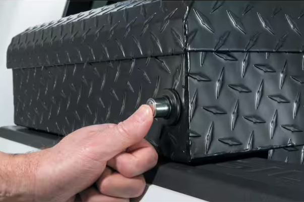 Husky Crossbed Truck Tool Box in Aluminum, 71.36 in. Full-Size, in Matte Black