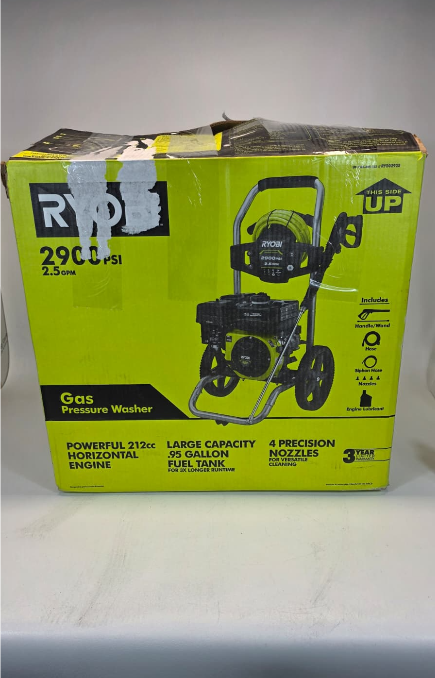 RYOBI 2900 PSI 2.5 GPM Cold Water Gas Pressure Washer with 212cc Engine