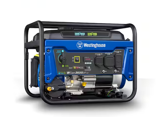 Westinghouse 4,650/3,600-Watt Dual Fuel Gas and Propane Powered Portable Generator with Recoil Start