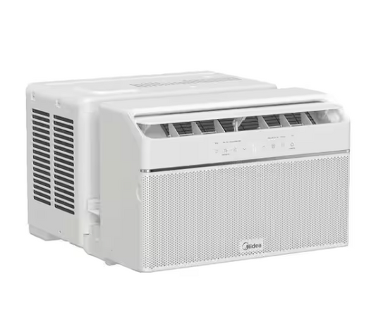 Midea 8,000 BTU U+ Smart Inverter Window AC Cools up to 350 sq. ft. w/ Remote, Sleep Mode, Timer, Wi-Fi, Energy Star in White
