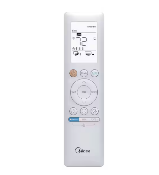 Midea 8,000 BTU U+ Smart Inverter Window AC Cools up to 350 sq. ft. w/ Remote, Sleep Mode, Timer, Wi-Fi, Energy Star in White