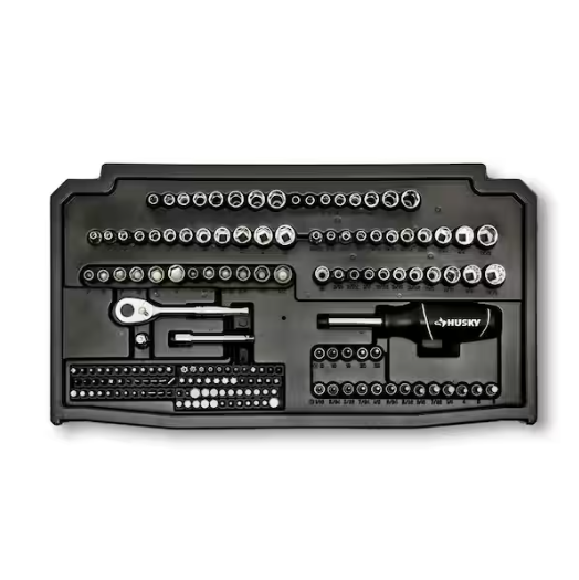 Husky 280-Piece SAE/Metric Mechanics Tool Set with Tool Box
