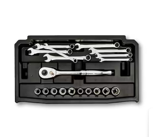 Husky 280-Piece SAE/Metric Mechanics Tool Set with Tool Box