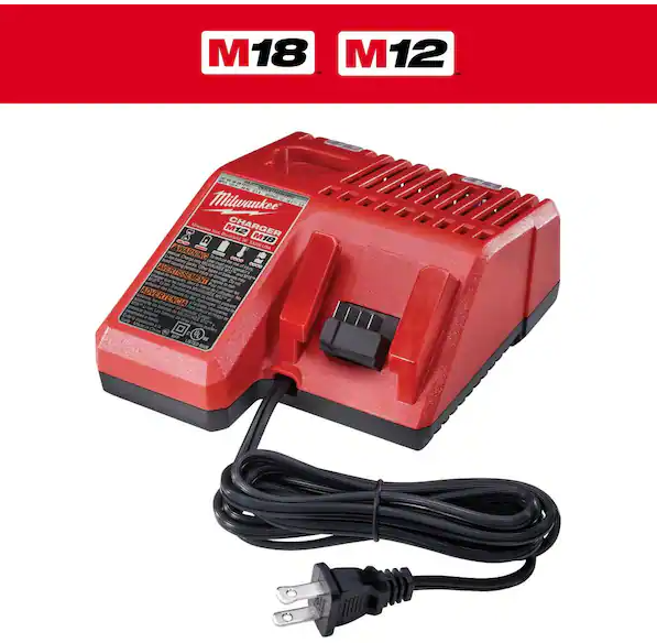Milwaukee M18 18-Volt Lithium-Ion High Output 6.0Ah Battery (2-Pack) And Charger Kit