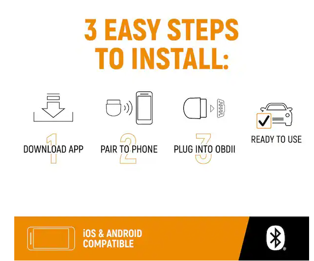 GEARWRENCH OBD2 Bluetooth Diagnostic Tester with GWSCAN App and Free Lifetime Software Updates (2-Pack)
