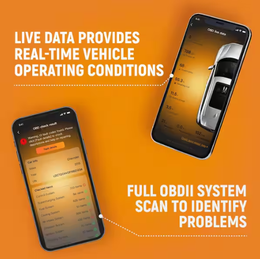 GEARWRENCH OBD2 Bluetooth Diagnostic Tester with GWSCAN App and Free Lifetime Software Updates (2-Pack)