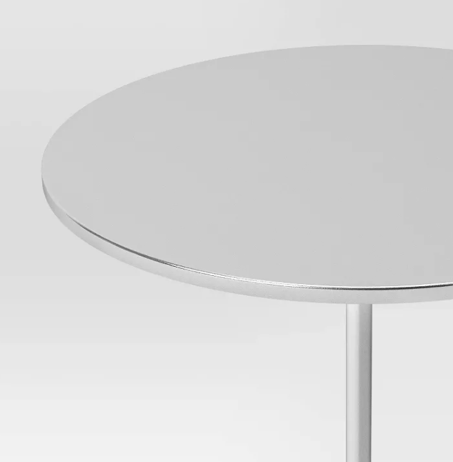 Optimistic Pedestal Metal Side Table Chrome - Room Essentials™ Assembly Required