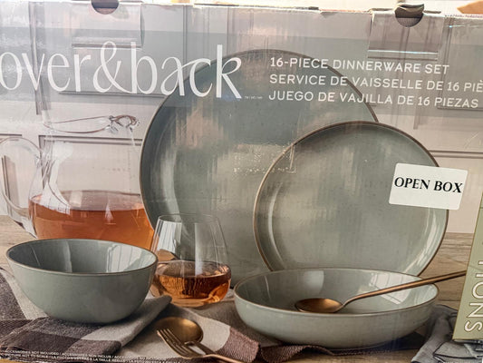 over&back Options 16-piece Dinnerware Set (SAGE)