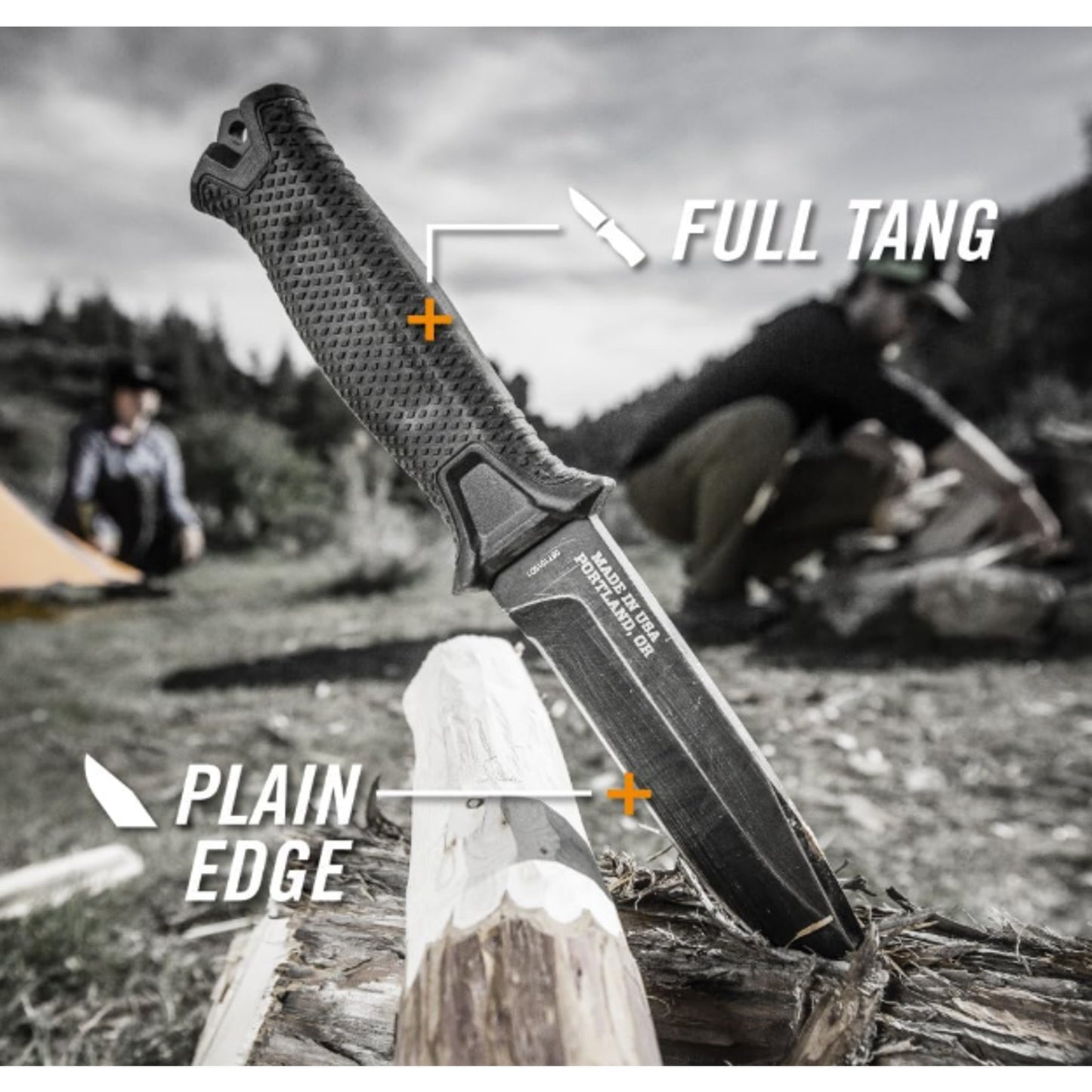 Gerber Gear StrongArm - Fixed Blade, Full Tang Knife - Black, Plain Edge