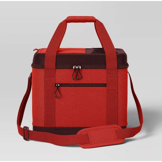 SUN SQUAD 24 CANS/9QT SOFT-SIDED COOLER - RED