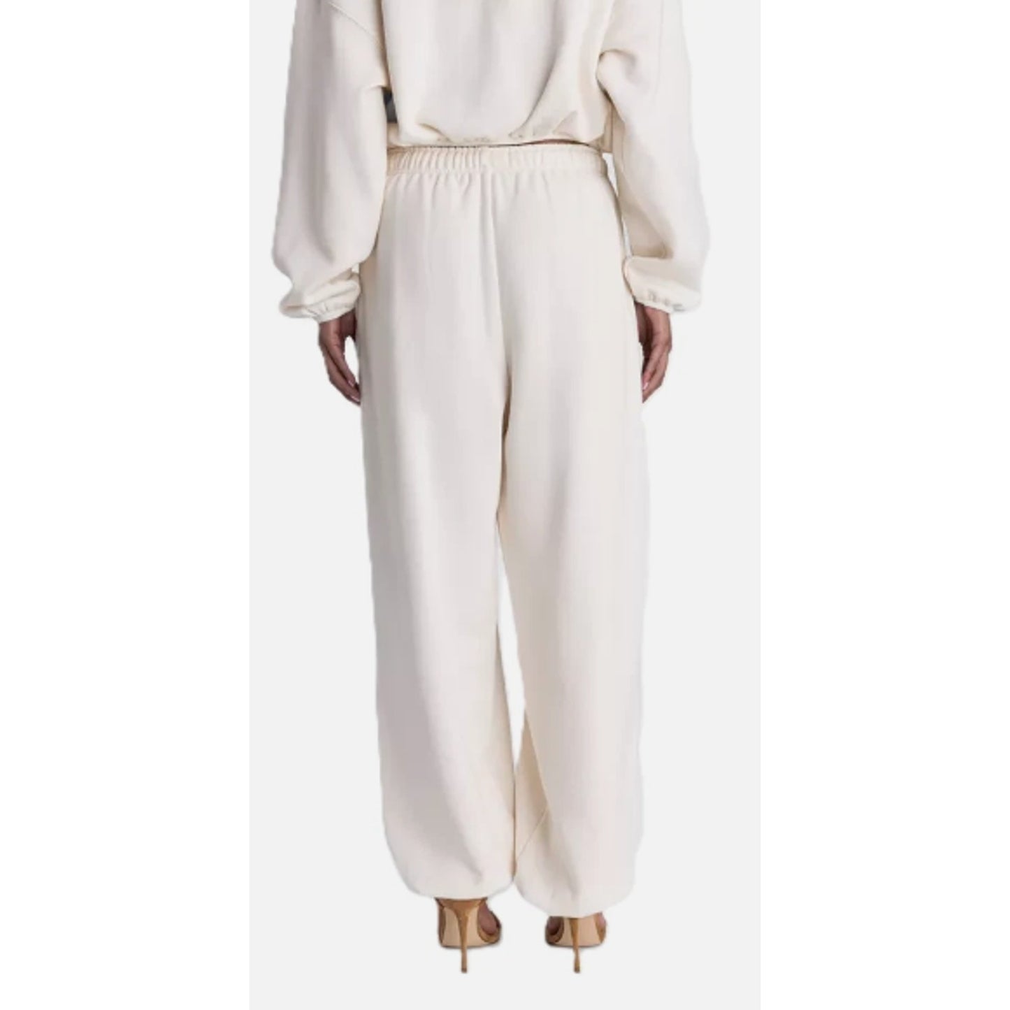 KBB by Kahlana The Dwayne Sweats Cream Color High Rise Joggers Size Medium