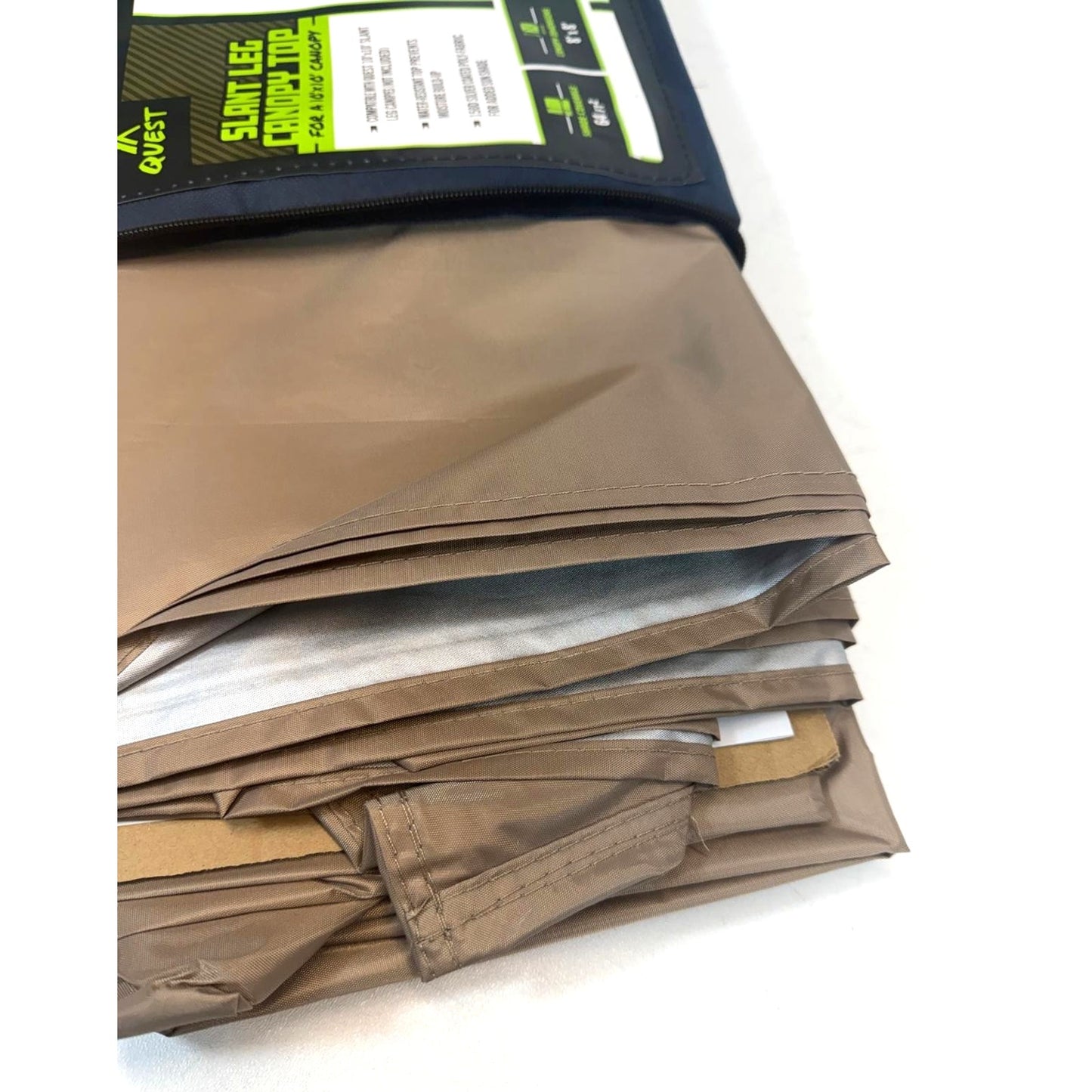 Canopy Top for Quest Q64 10'x10' Slant Leg Instant Up Canopy Gazebo Tent Khaki