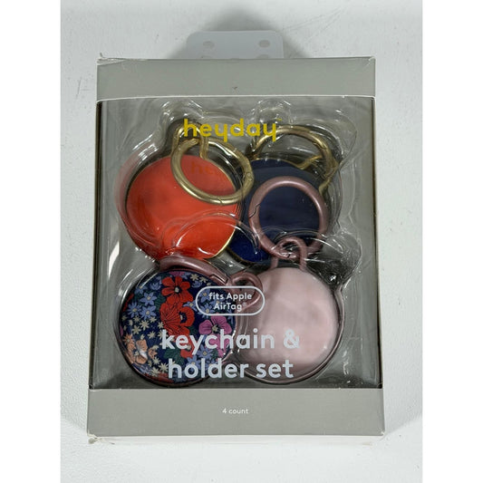 APPLE AIR TAG 4 PACK KEYCHAIN & HOLDER SET MULTICOLOR - heyday