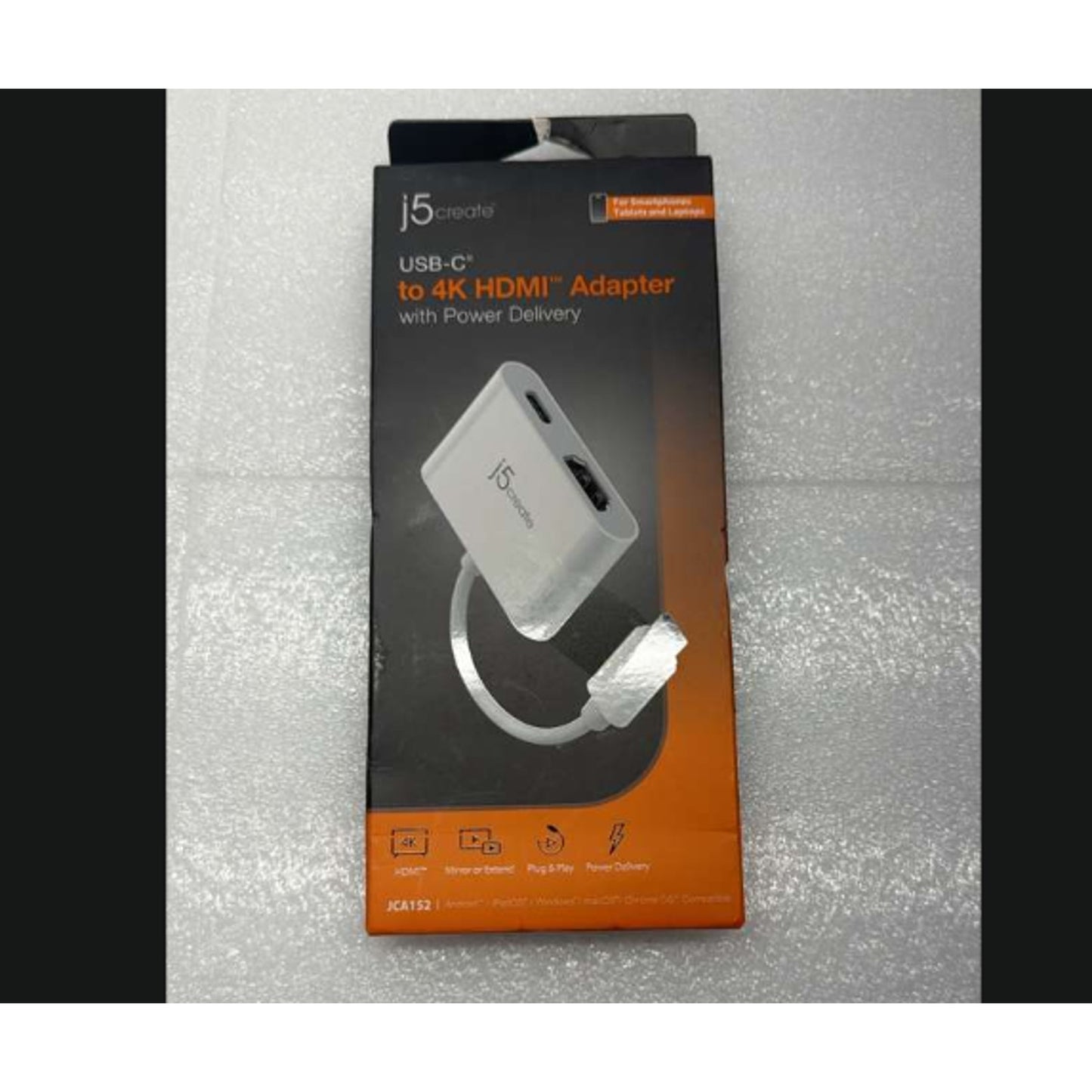 j5create USB-C to 4K HDMI Adapter with Power Delivery {Eco Friendly} [JCA152-1A]
