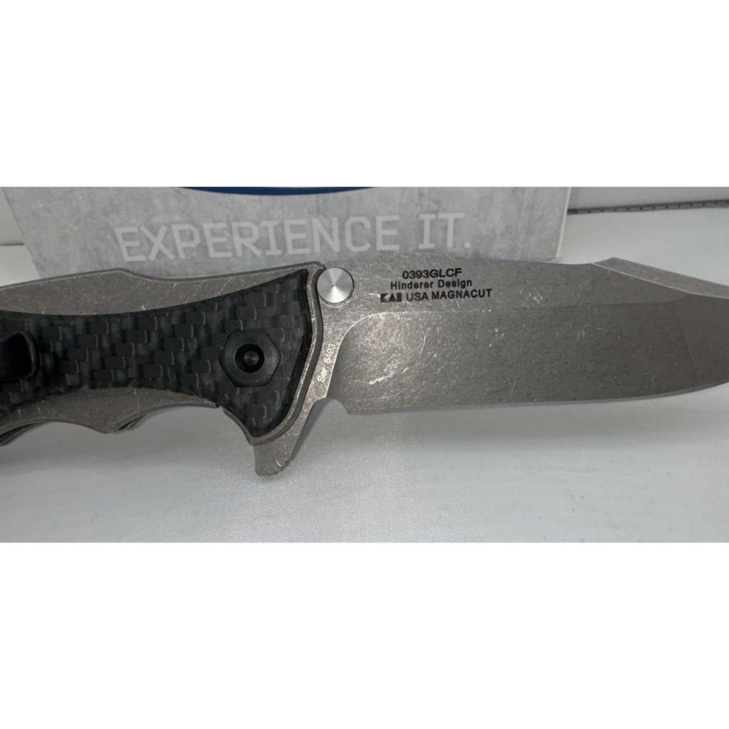 DISCONTINUED ZT HINDERER 0393 GLCF TITANUM & CF FLIPPER