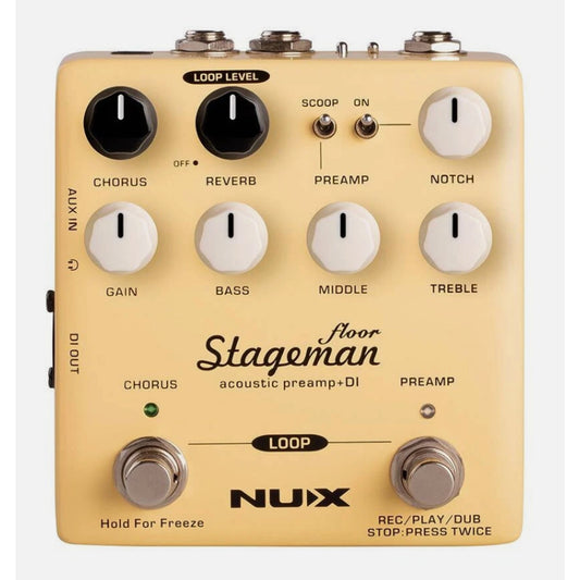 Nux Stageman Floor Acoustic Preamp & DI Effects Pedal