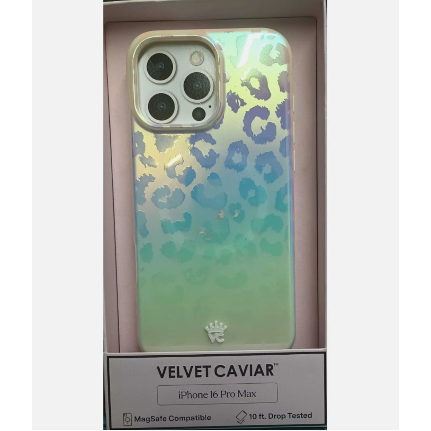 VELVET CAVIAR -Case For Apple iPhone 16 ProMax -White Opal Leopard-810161973385