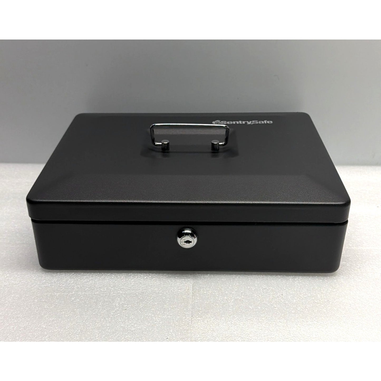 SentrySafe Money Safe Cash Box with Tray and Key Lock 0 21 Cubic Feet 3 75 x 12