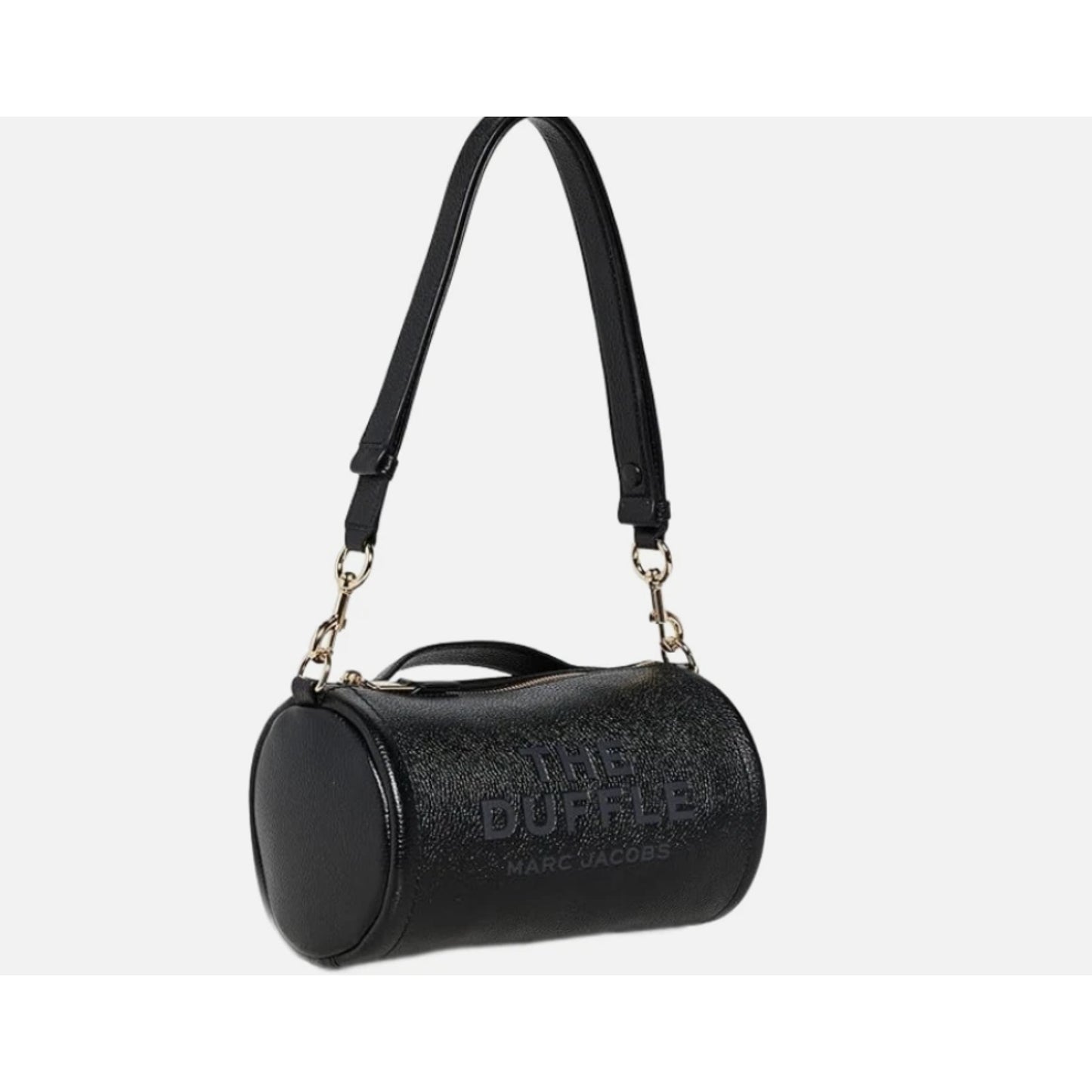 MARC JACOBS BLACK LEATHER W/ GOLD HARDWARE WOMENS DUFFLE BAG