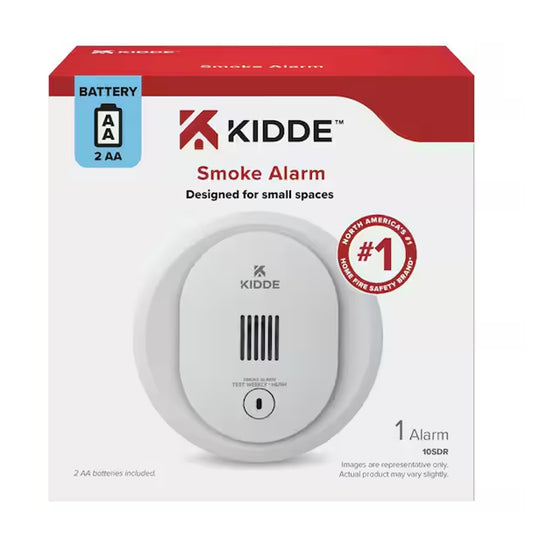 Kidde Compact 4 in. Battery Powered Smoke Detector with Photoelectric Sensor