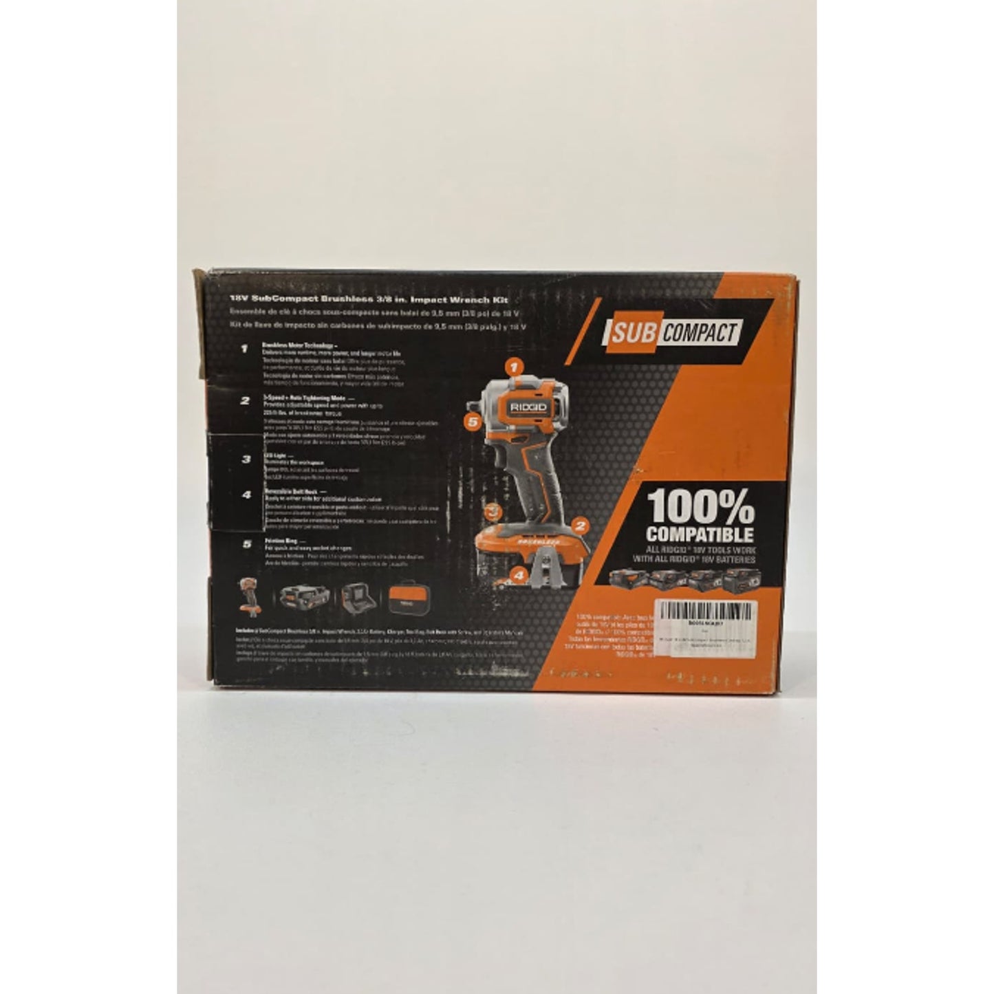 Ridgid R87207K 18V SubCompact Brushless 4-Mode 1/2 in. Impact Wrench Kit