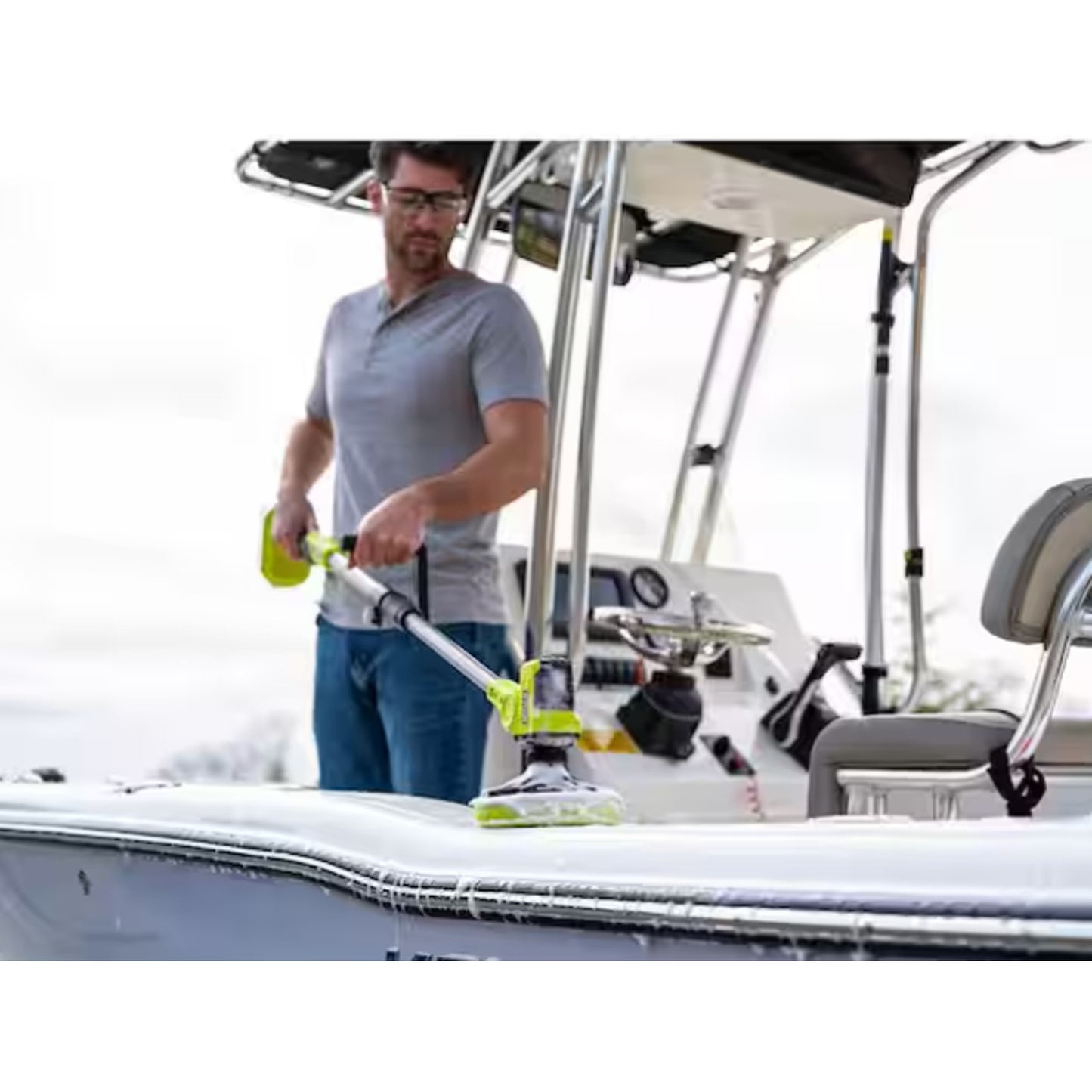 Ryobi ONE+ 18V P4500K Telescoping Power Scrubber Kit w/ 2.0Ah Battery &Charger