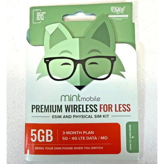 Mint Mobile Unlimited Phone Plan - 3 Months of Wireless Service - Mint